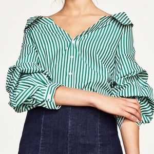 ZARA WOMAN Off Shoulder Shirt